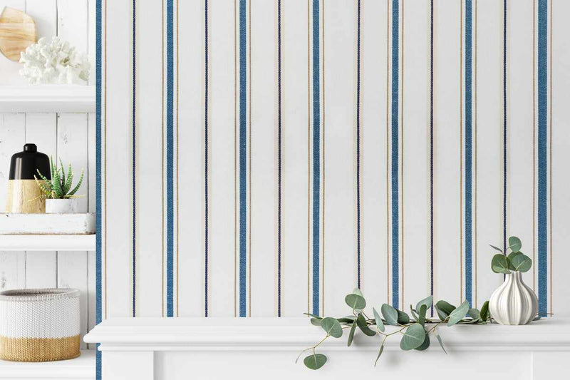 Graham  Brown Kids at Home 56sq ft Pastel Blue and White Paper Stripes  Unpasted Wallpaper in the Wallpaper department at Lowescom